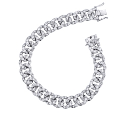 ICED OUT Armband mit Diamanten aus Weißgold 18K