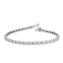Weißgold 18K Tennisarmband mit Diamanten