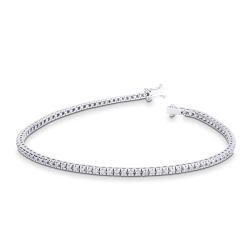 18 Karat Weißgold Tennisarmband mit Diamanten