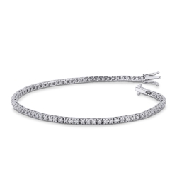 Tennisarmband aus 18 Karat Weißgold mit 0,01 Karat Diamanten.