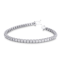 750 Weißgold Tennis Armband mit Brillanten