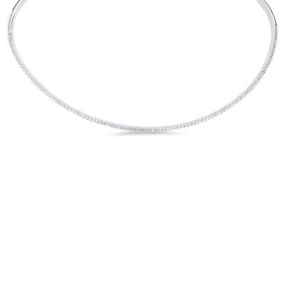 Choker Kette 18k Weißgold mit Diamanten 