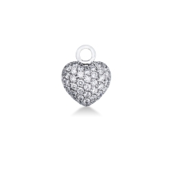 GV Charm Herzanhänger aus Weißgold 18K mit Brillanten