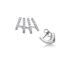 750er Weißgold Ohrringe mit Diamanten