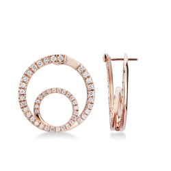 Creolen aus Roségold 18k mit Diamanten