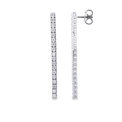Diamant Tennis Ohrhänger Weißgold 18K