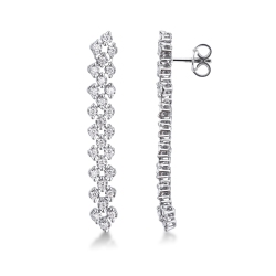 Weißgold 750 Ohrhänger mit Diamanten