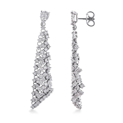 Ohrhänger mit Diamanten aus Weißgold 18K