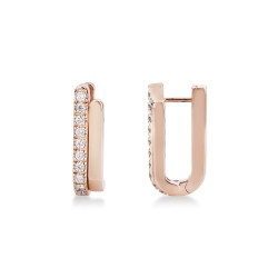 Roségold 18K Creolen mit Brillanten