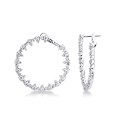 Diamant Creolen Weißgold 18k
