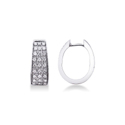Pavé-Ohrringe aus 18K Weißgold mit Diamanten