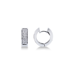 Diamant-Creolen in 18K Weißgold