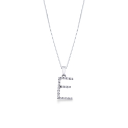 Damenkette mit Buchstabe E aus Diamanten