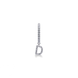Diamant Ohrhänger Buchstabe D Weißgold 750