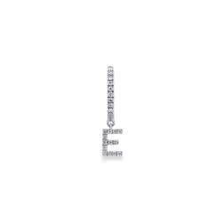 Diamant Ohrhänger Buchstabe E Weißgold 750