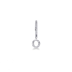 Diamant Ohrhänger Buchstabe O Weißgold 750