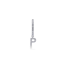 Diamant Ohrhänger Buchstabe P 750er Weißgold