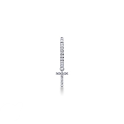 Diamant Ohrhänger Buchstabe T Weißgold 18 K