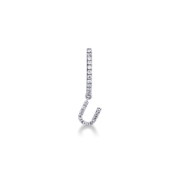 Diamant Ohrhänger Buchstabe U Weißgold 18K