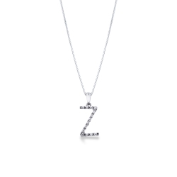 Buchstaben Kette Weißgold Z aus Brillanten