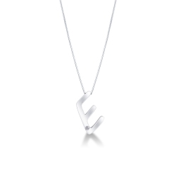 Initialen Kette E Weißgold und Diamanten
