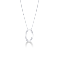 Initialen Kette O Weißgold und Diamanten