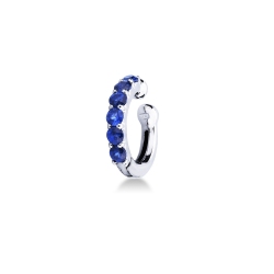 Weißgold 18K Earcuff mit blauen Saphiren