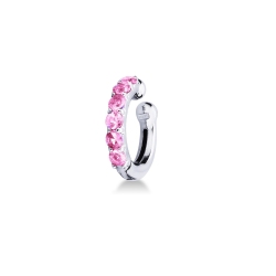 Weißgold 18k Earcuff mit rosa Saphiren