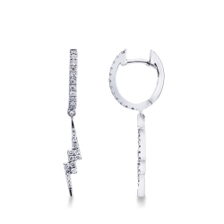 Blitz Ohrringe Weißgold mit Diamanten