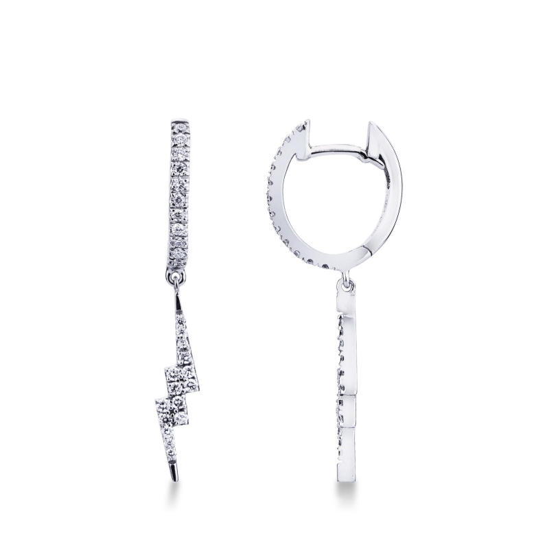 Blitz Ohrringe Weißgold mit Diamanten Blitz Ohrringe Weißgold mit Diamanten