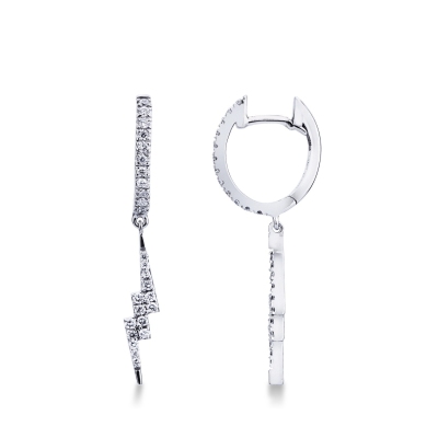 Blitz Ohrringe Weißgold mit Diamanten