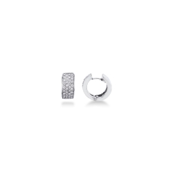 Creolen aus 18 Karat Weißgold mit 4 Reihen Diamanten
