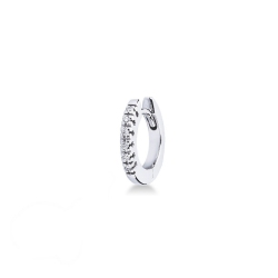 Ohrring einzelne Herren Creole mit Diamanten Weißgold 750