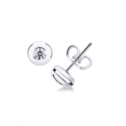 Diamant-Ohrstecker aus Weißgold 750