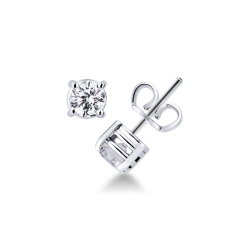 Ohrstecker aus 18k Weißgold mit Diamanten im Brillantschliff