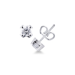 Moderne Diamant-Ohrringe aus 18K Weißgold