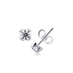 Brilliant Diamant Ohrstecker 18K Weißgold