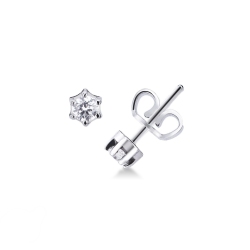 Weißgold Ohrringe mit Diamanten