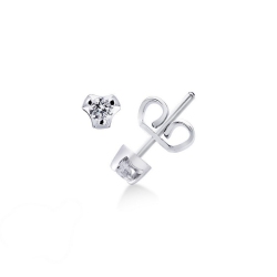 Moderne Ohrstecker aus Weißgold mit Diamanten