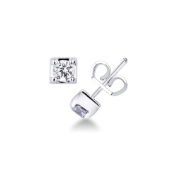 Ohrringe aus 18 Karat Weißgold mit Diamanten