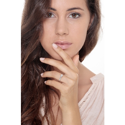 Solitär Ring  Weißgold Verlobungsring