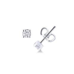 Diamant-Ohrringe aus 18K Weißgold in Krappenfassung