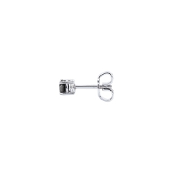 Einzelner Ohrstecker Damen aus Weißgold mit schwarzen Diamant, 0,22 ct 2