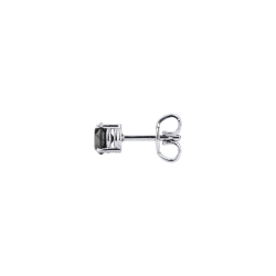 Weißgold 750 einzelner Ohrstecker mit einem schwarzen Diamant, 0,40 kt 2