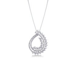 Halskette mit Diamanten aus Weißgold