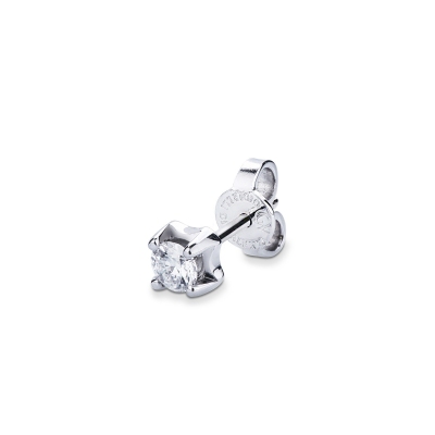 Einzelner Ohrstecker Damen mit Diamant, 0,20 ct