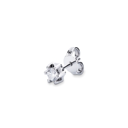Damen einzelner Ohrstecker Weißgold mit 0,20 ct Diamant