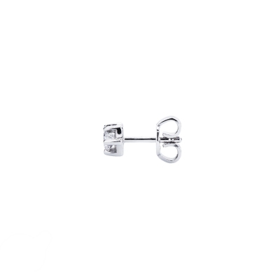 750er Weißgold Ohrstecker Herren mit Diamant, 0,20 ct