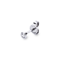 Einzelner Ohrstecker mit Diamanten aus Weißgold 18k