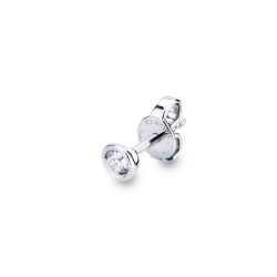 Einzelner Ohrstecker mit Diamant Damen, 0,07 kt